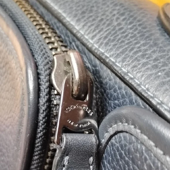 Coach Sullivan Flap Crossbody Bag Blue Leather - Picture 12 of 15